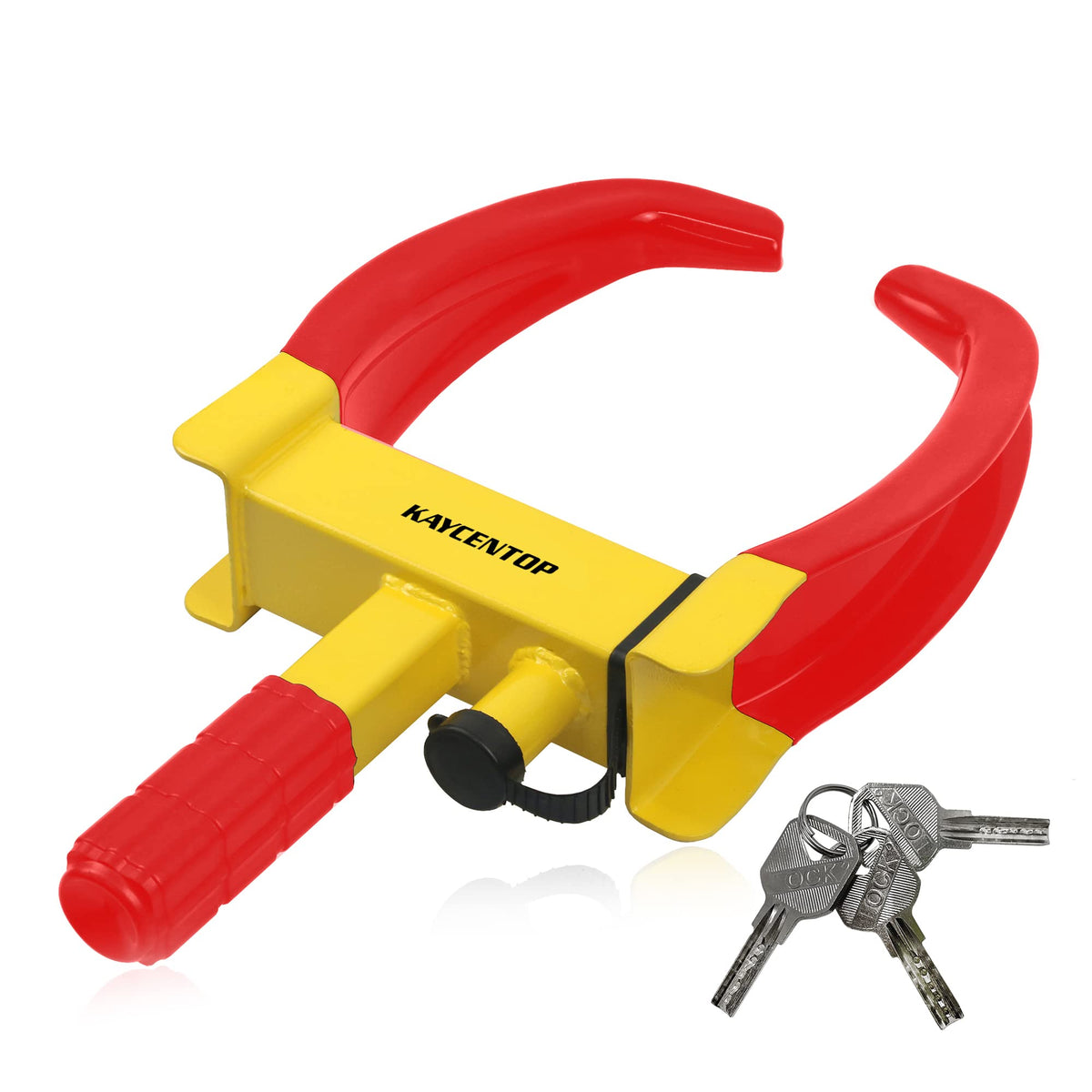Kaycentop Wheel Clamp Lock Tire Lock Anti Theft Lock Fit Most Vehicles Max 11'' Tire Width And 7'' Reach For Trailers Suv Boats