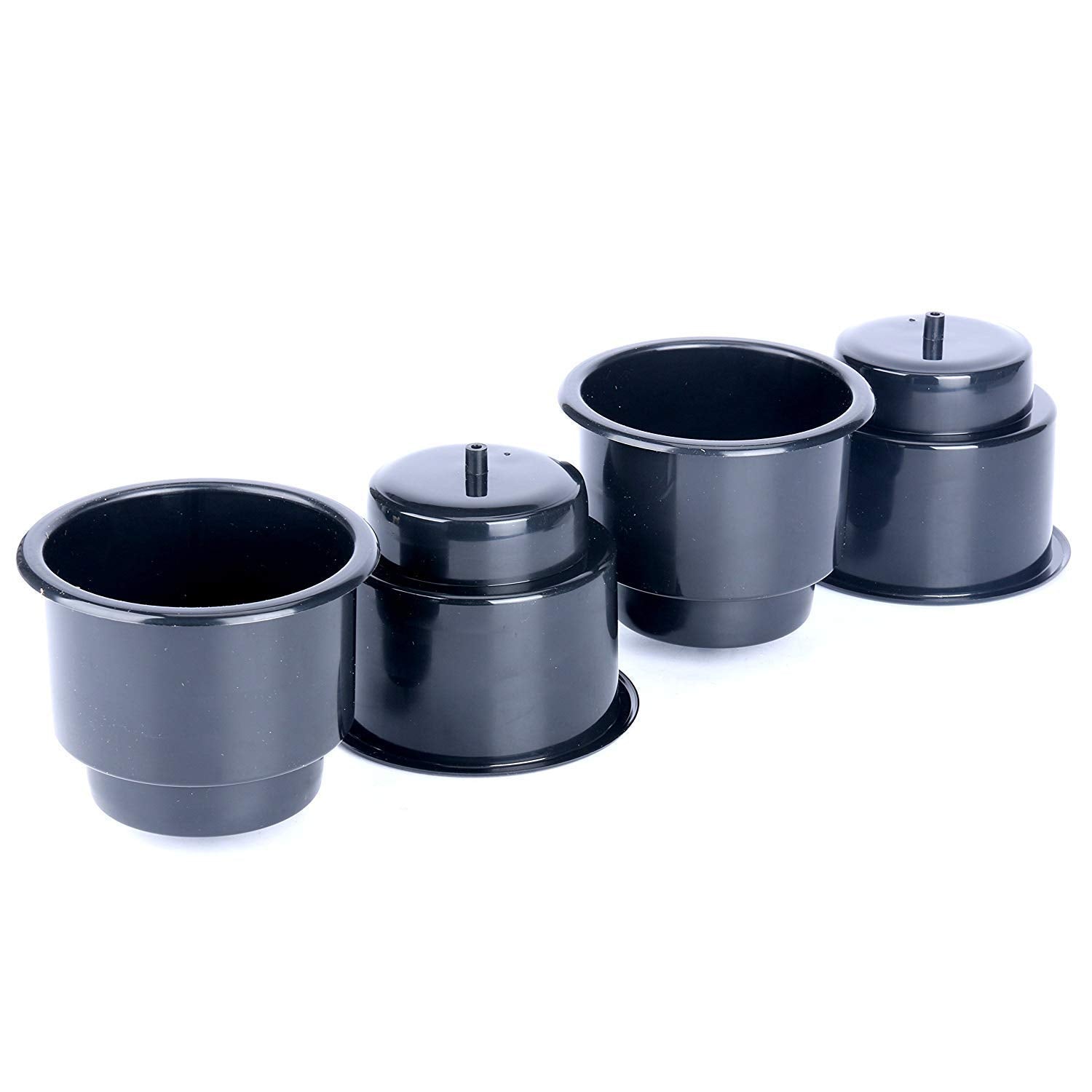 Amarine Made Recessed Plastic Cup Drink Can Holder With Drain Hole For Boat Truck Car Table Black (8)