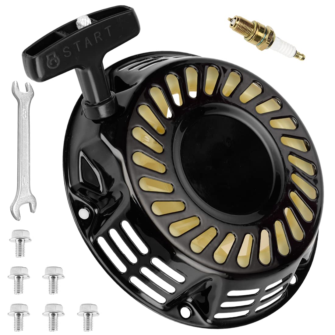 Fvrito Pull Recoil Starter Start for 196cc 5.5hp 6.5hp Hensim Baja Warrior Heat Mb165 Mb200 Mini Bike Blaster BB65 Sand Dog SD65