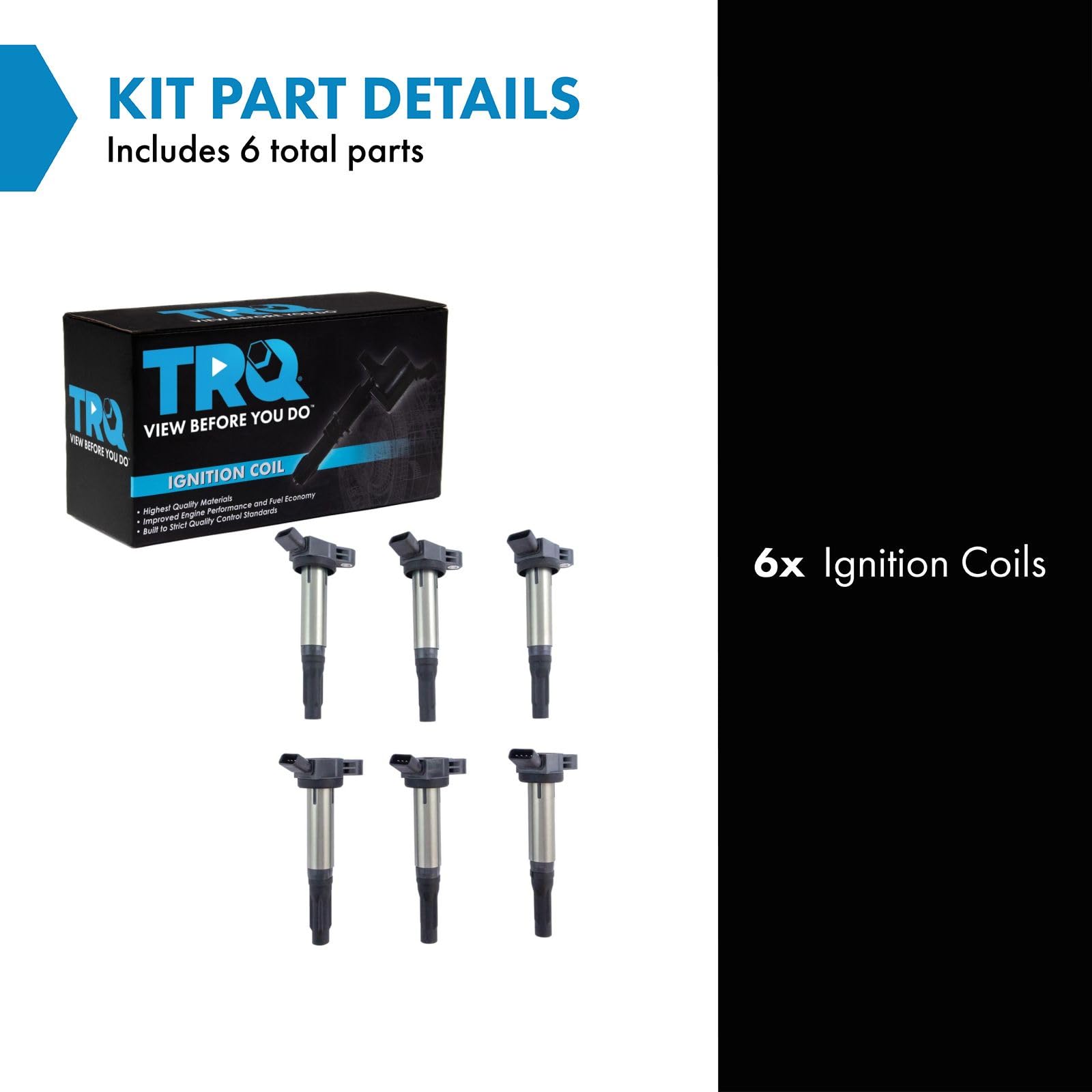 Trq Ignition Coil Set Compatible With 06-18 Lexus 05-19 Toyota