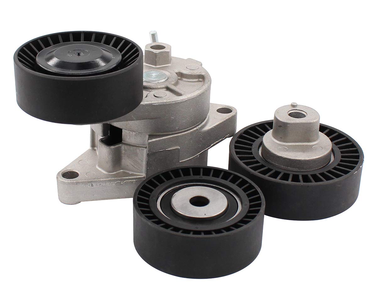NewYall Pack of 3 Drive Belt Tensioner Idler Pulley Kit for BMW 323i 325Ci 325i 325is 325xi 328i 328is 330Ci 330i 330xi 525i 528