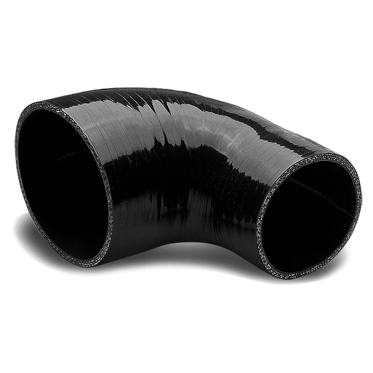 Auto Dynasty 3 Inches To 3.5 90 Degree Elbow Turbo/Intercooler/Intake Piping Coupler Reducer Silicone Hose (Black)