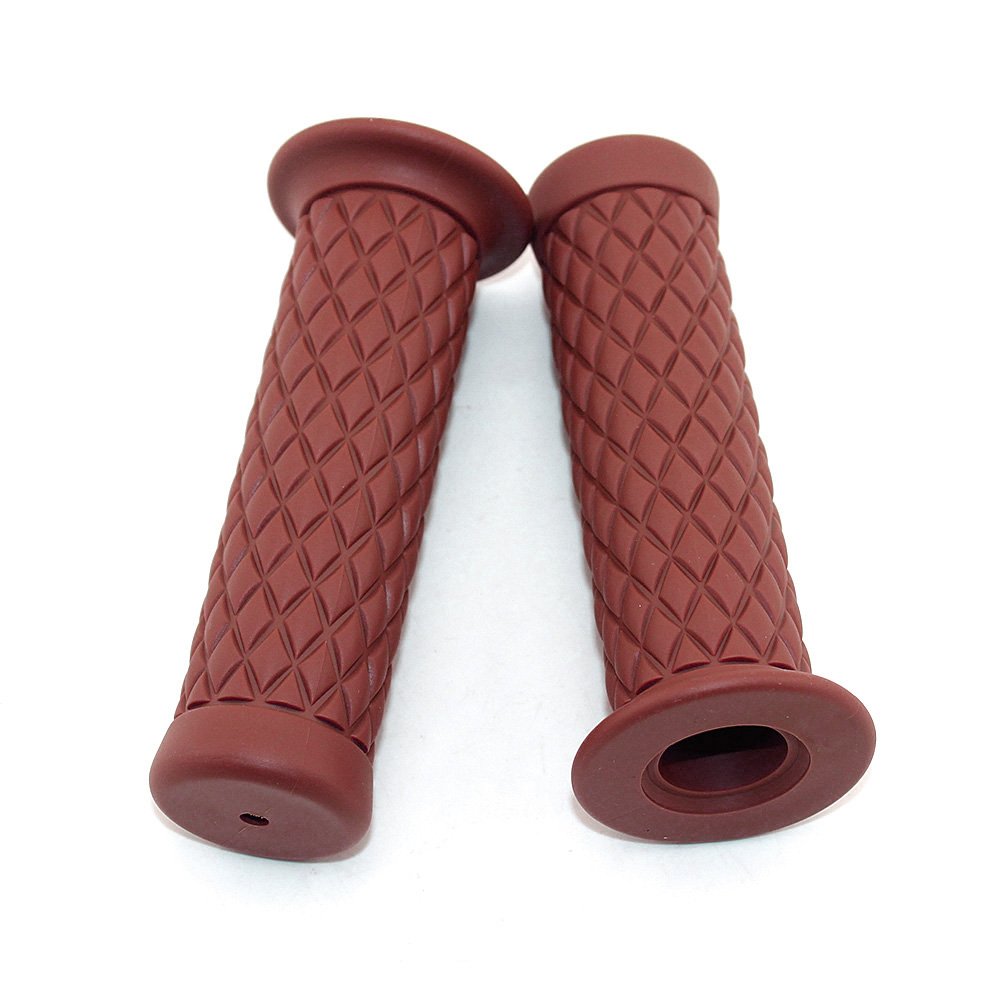 Motorcycle Grips Non Slip Rubber Bar End Thruster Grip 7/8'' 22Mm 24Mm Motorcycle Comfort Hand Handlebar Grip Thruster Grip (Bro