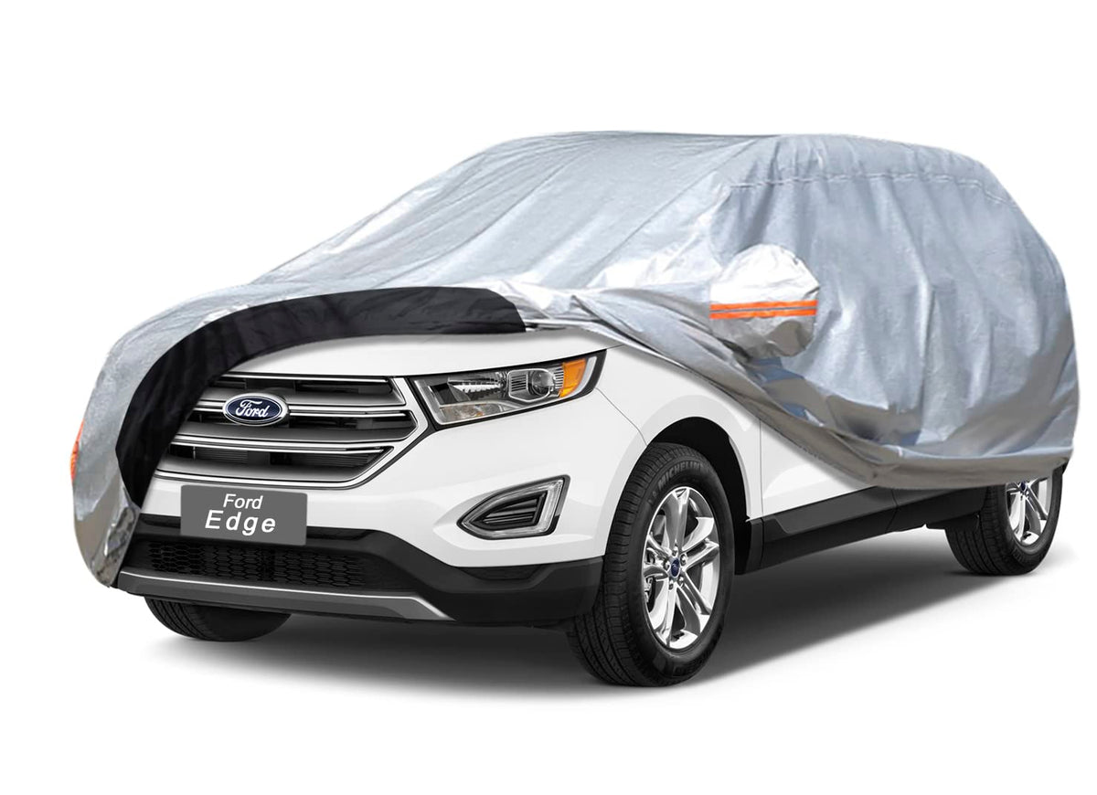 Gunhyi Car Cover Custom Fit Ford Edge (2007-2025) Waterproof For Automobiles, Oxford Sun Rain Dust Snow Protection (Ships From U