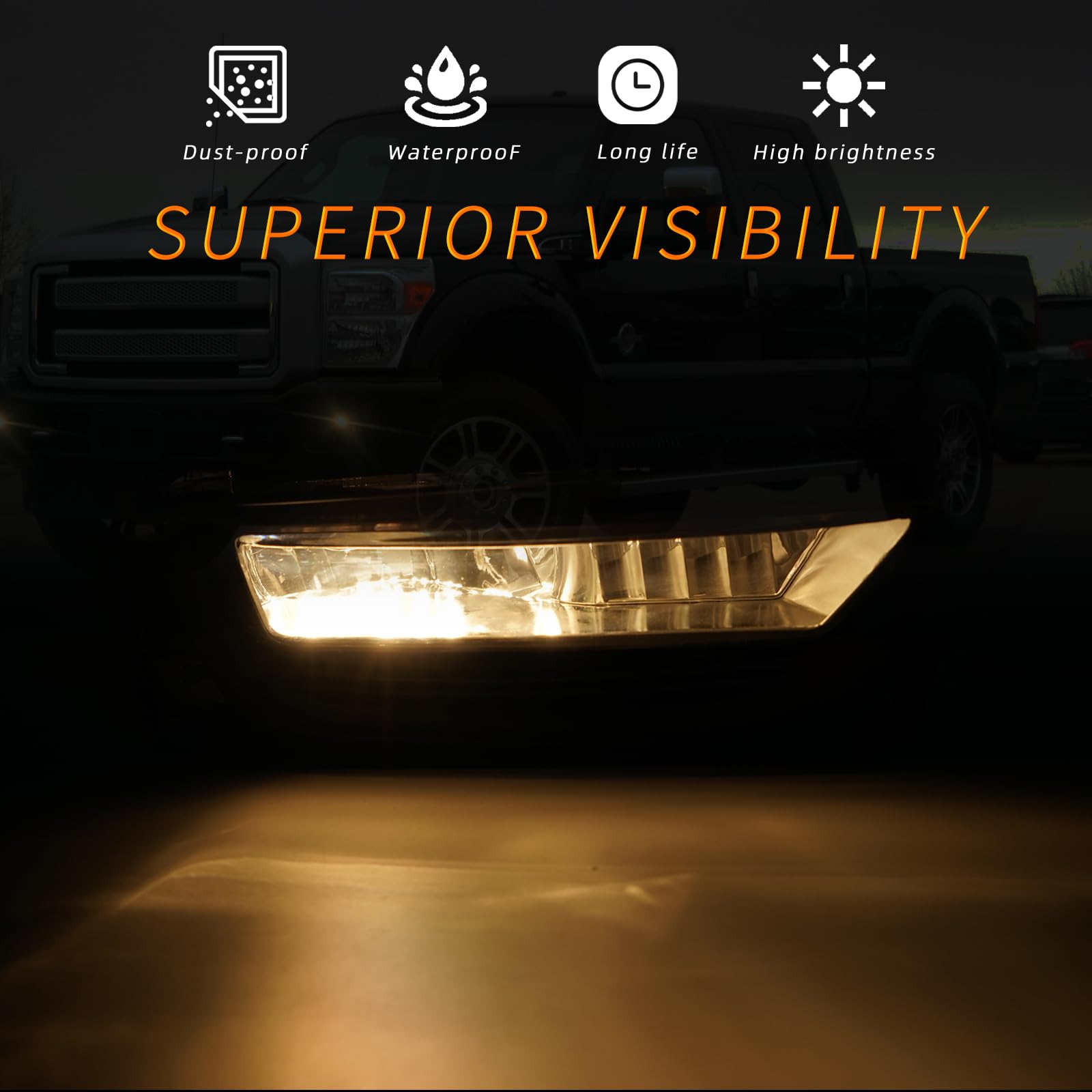 Shocklight Fog Lights Compatible With 1999-2002 Chevy Silverado 1500 2500, 2000-2001 Silverado 3500, 2000-2006 Suburban/Tahoe(Not For Model With Z71), A Pair Of Fog Lamps(Left And Right)