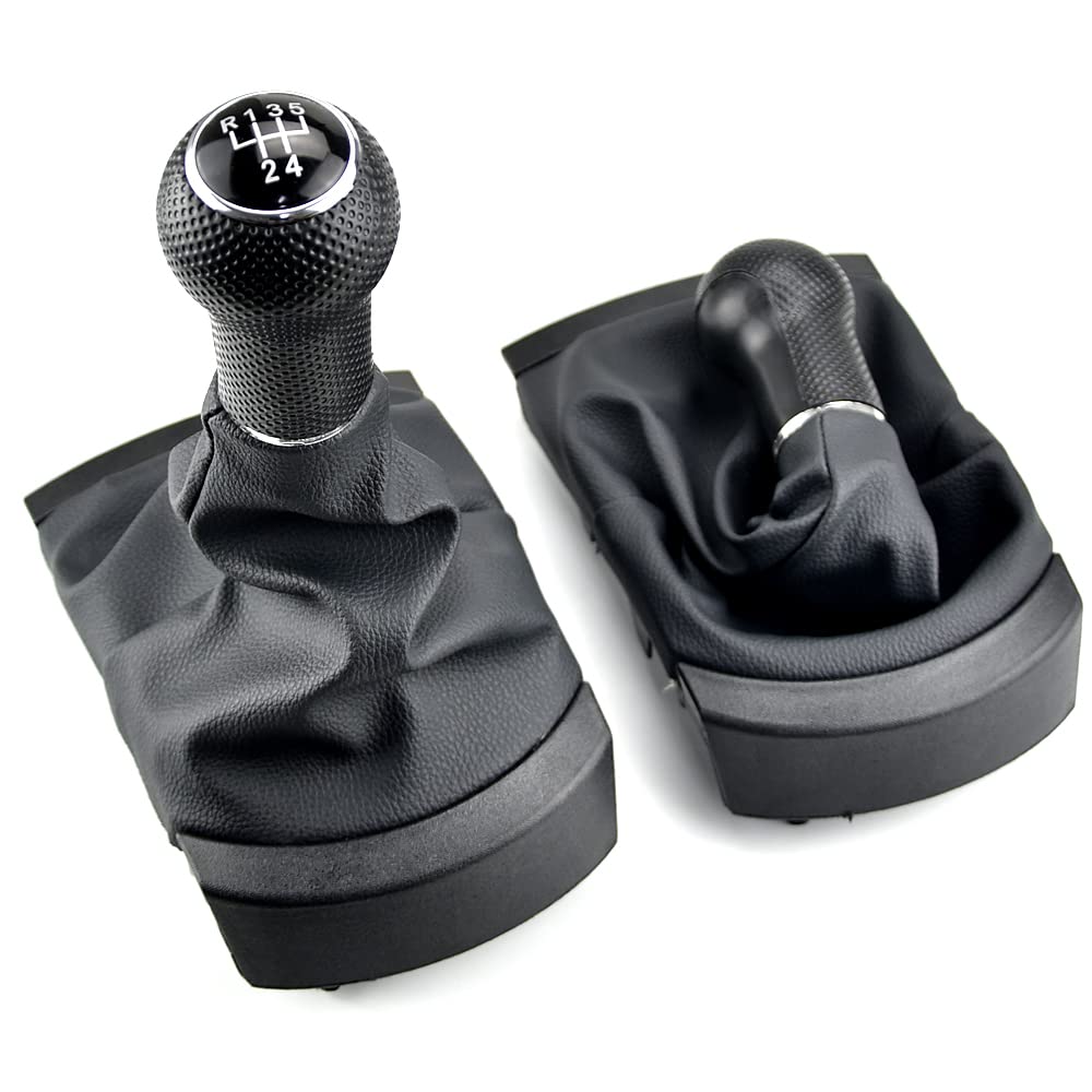 Qklsudua 5 Speed Car Gear Shift Knob Lever Stick Gaiter Boot Cover Collar Dust Cover Compatible With Se-At Ibi-Za 2002-2008