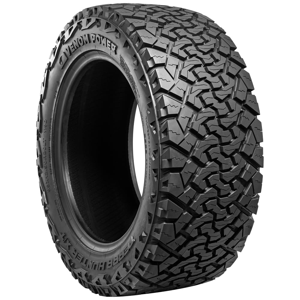 Venom Power Terra Hunter X/T Xt All-Terrain Mud Light Truck Radial Tire-33X12.50R20Lt 33X12.50X20 33X12.50-20 114R Load Range E Lre 10-Ply Bsw Black Side Wall