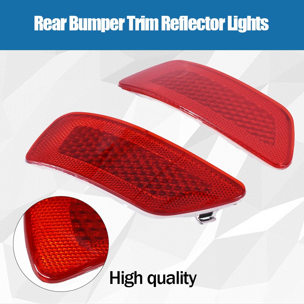 CULMKARI Rear Bumper Trim Reflector Lights Fits for 2012-2018 Jeep Grand Cherokee 2012-2020 Dodge Journey 2013-2017 Jeep Patriot
