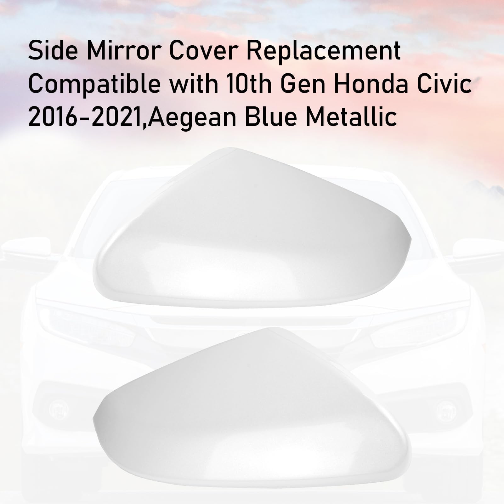 Moonlinks Compatible With 2016-2021 Honda Civic Side Mirror Cover Replacement,Platinum White Pearl Lh & Rh Side Door Rearview Mi