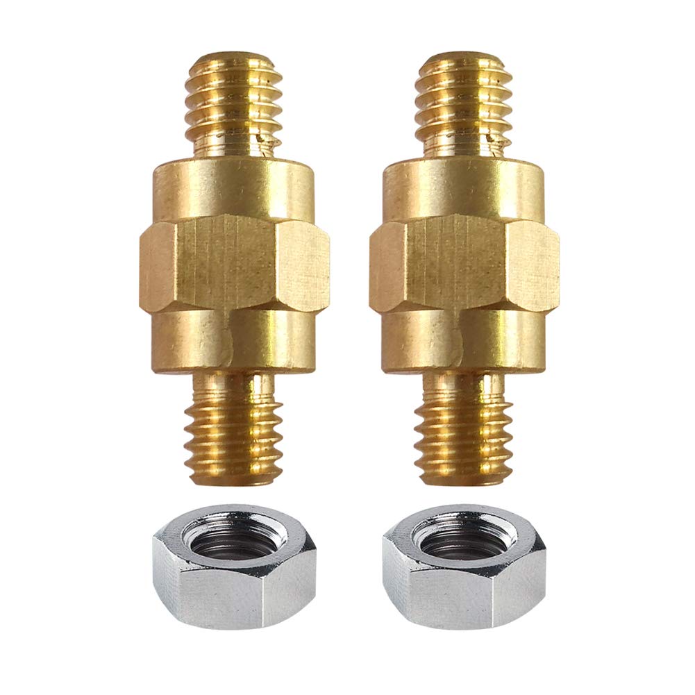 Ampper 3/8''-16 Brass Stud Side Post Battery Terminal Bolt, Standard Battery Side Post Extender Stud Compatible with GM Post, Pa