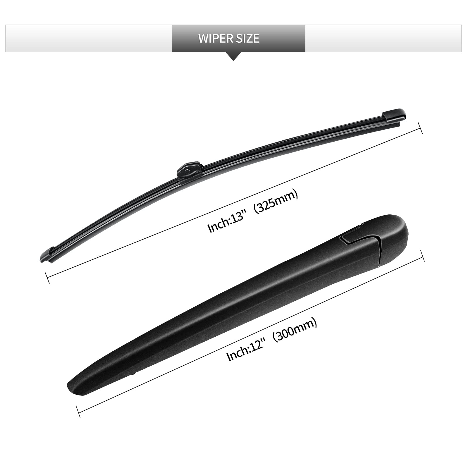 Replacement For 2020-2023 Mercedes-Benz Gle 350 450 580 Rear Windshield Wiper Blade And Arm Assembly (Replacement For 2020-2023