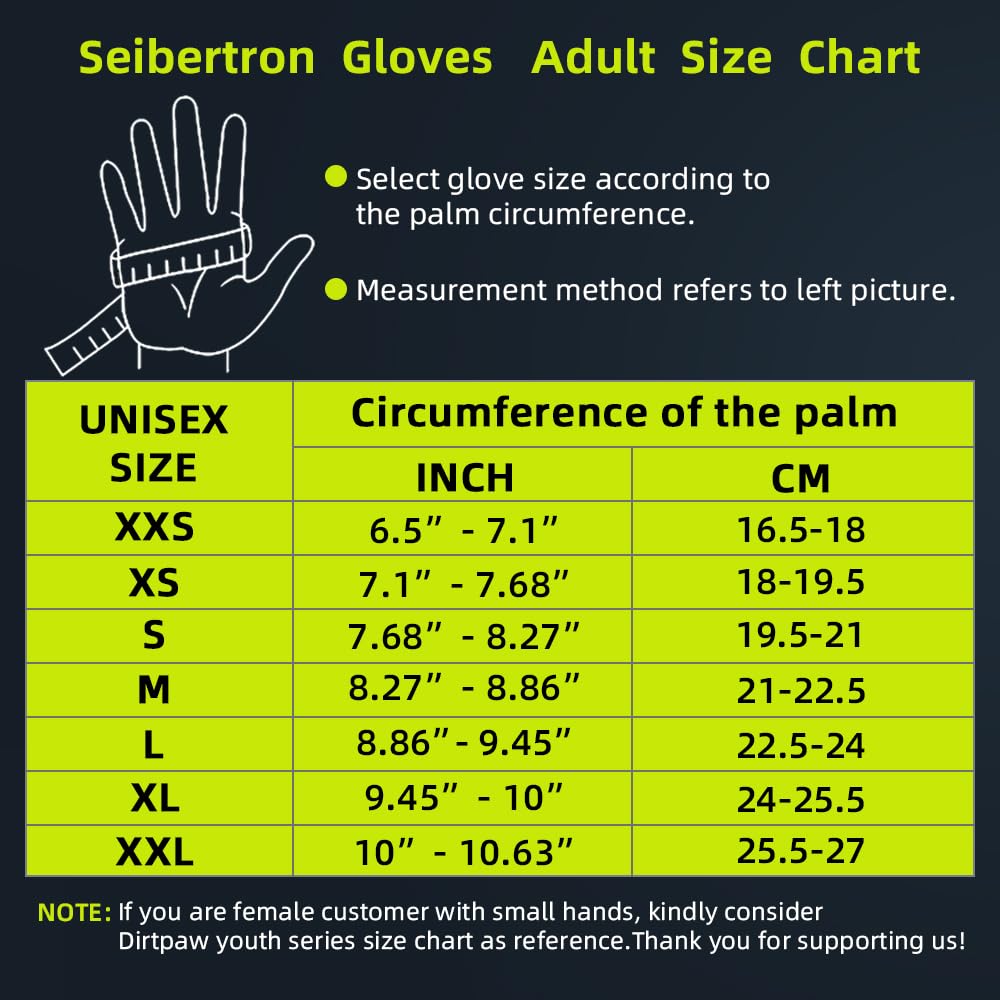 Seibertron Dirtpaw Unisex Mx Atv Mtb Racing Gloves - Full Finger Touchscreen Glove For Bicycle Cycling Mountain Biking Motorcycle And Motocross White M