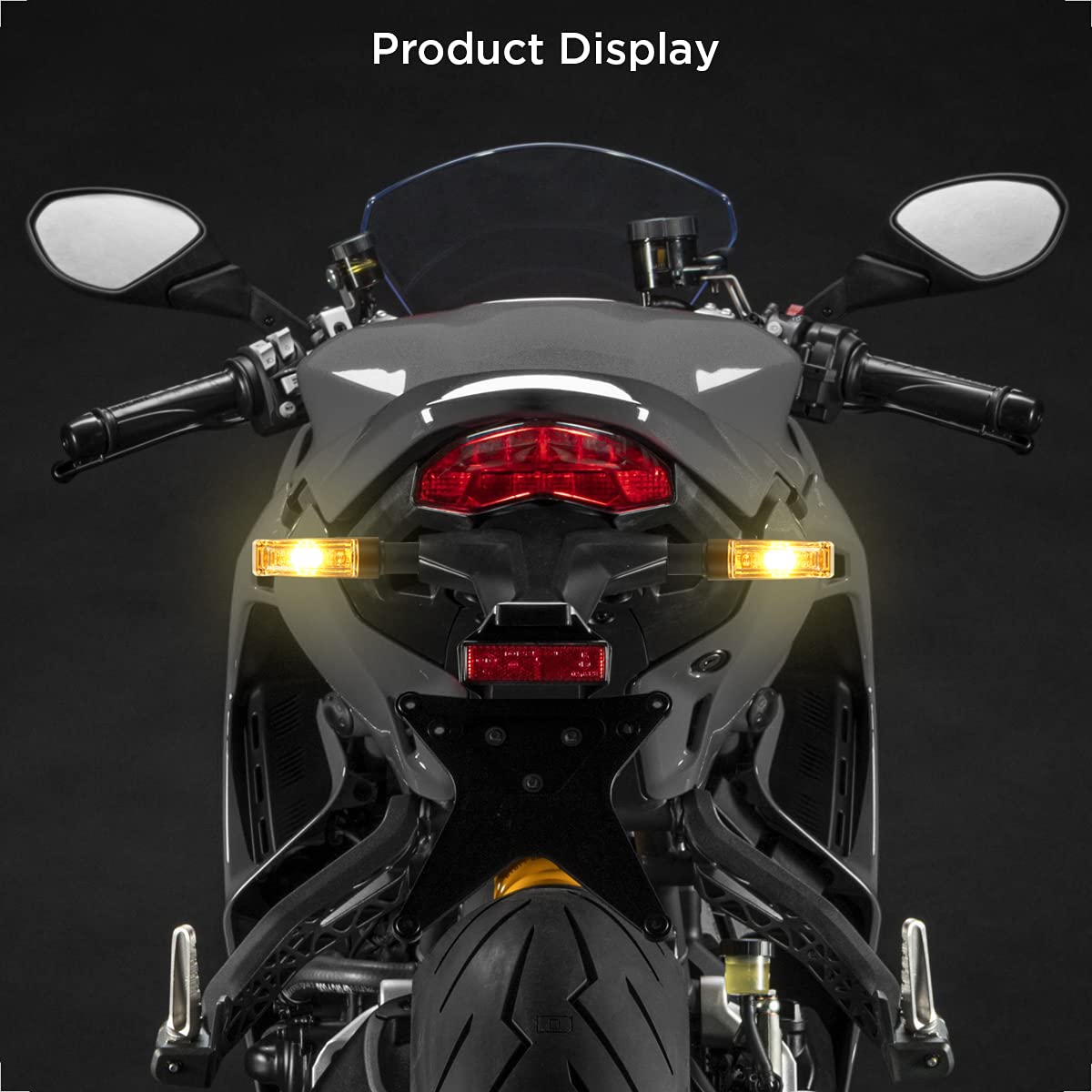 Evermotor Motorcycle Turn Signals Led Universal Waterproof Front Rear Blinkers For Scooter,Dirt Bike With Aluminum Shell E-Mark Fit In Honda,Ktm,Kawasaki,Suzuki (2Pcs)