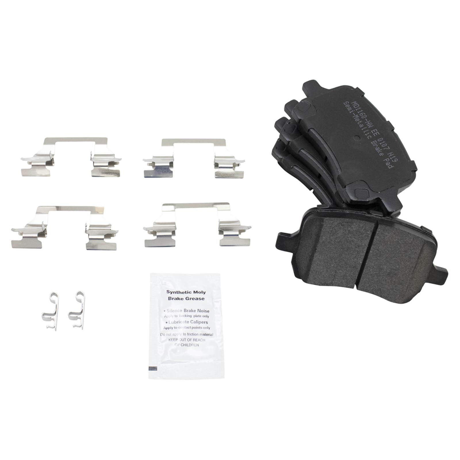 Trq Front Brake Pad & Rotor Kit Brake Pads Brake Rotor Semi-Metallic Compatible With 2006-2011 Chevrolet Hhr