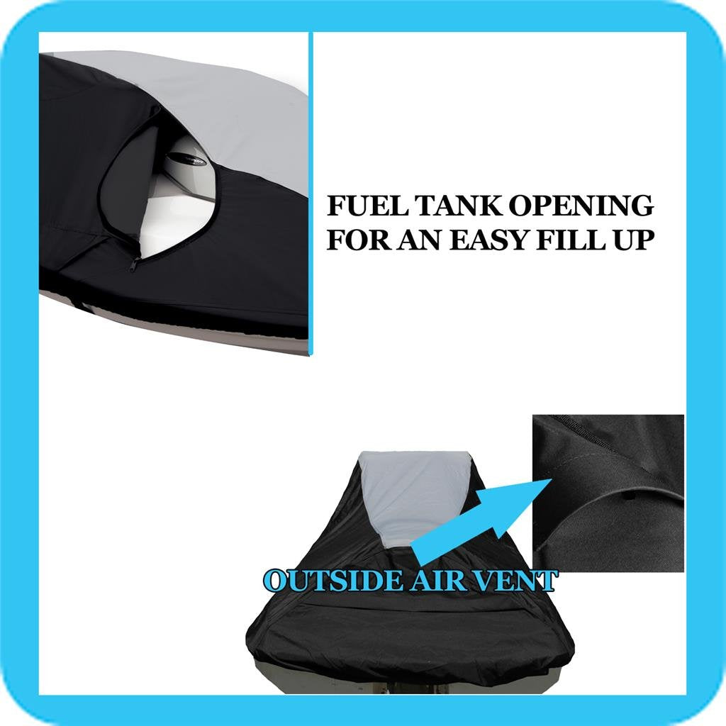 Compatible for SeaDoo Sea Doo Bombardier PWC GTI 3 Seater Jet Ski Cover 1996-2009 600 Denier
