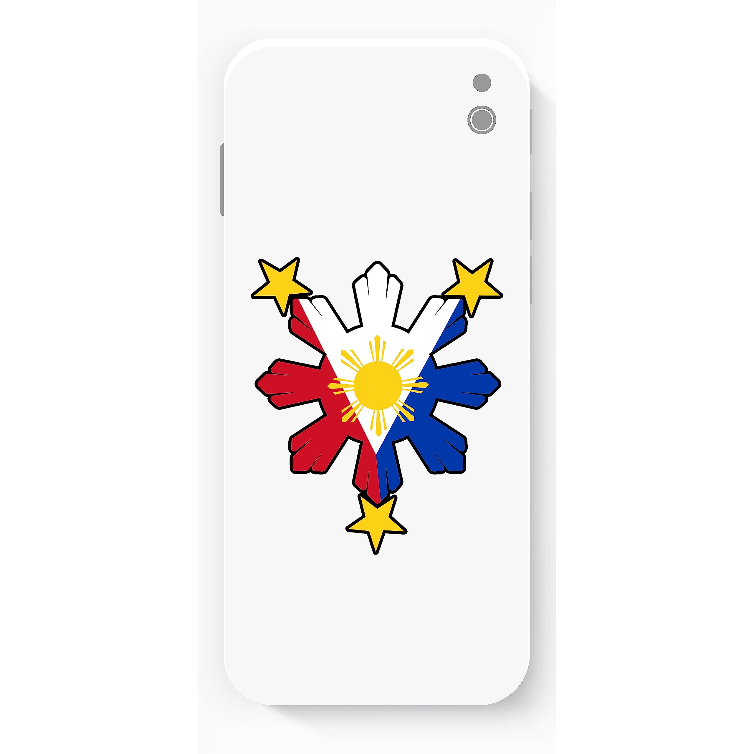 Filipino Pride Star Sun Flag Sticker - Self Adhesive - Vinyl Decal Philippine Philippines for Car (3'' x 2'')