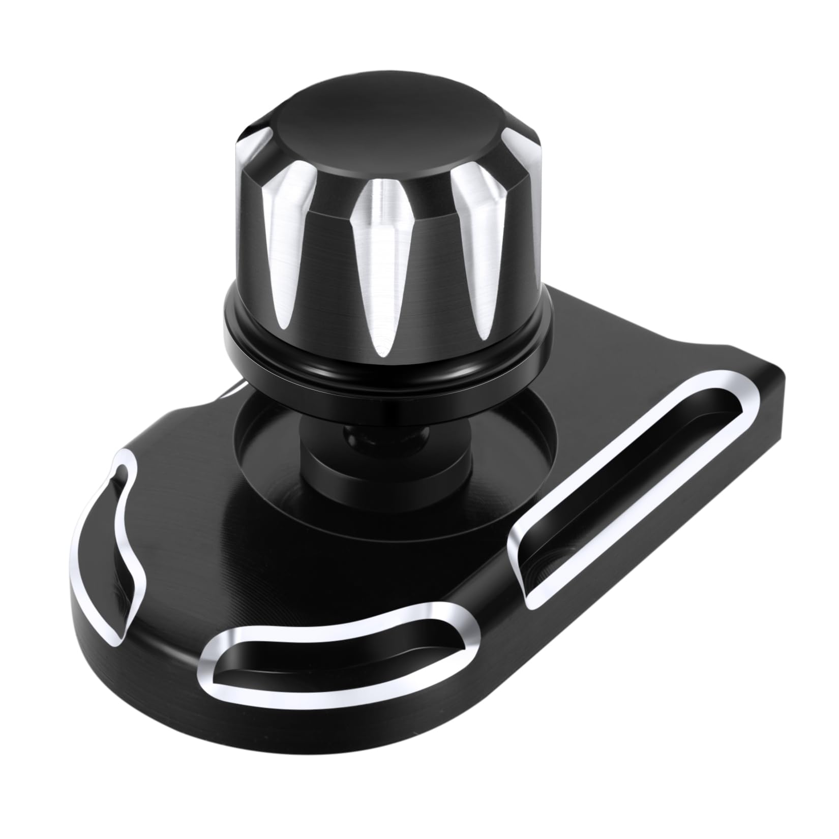 Amazicha Black Knurled Stainless Steel Screw Seat Bolt With Knob Cover Tab Compatible For Harley Davidson Touring 1996-2024