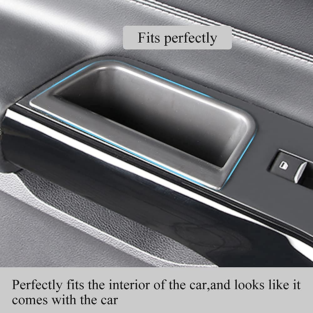 Vesul 4Pcs Door Grab Tray Door Organizer Compatible With Ford Explorer 2020 2021 2022 2023 2024 2025 Armrest Phone Container Han