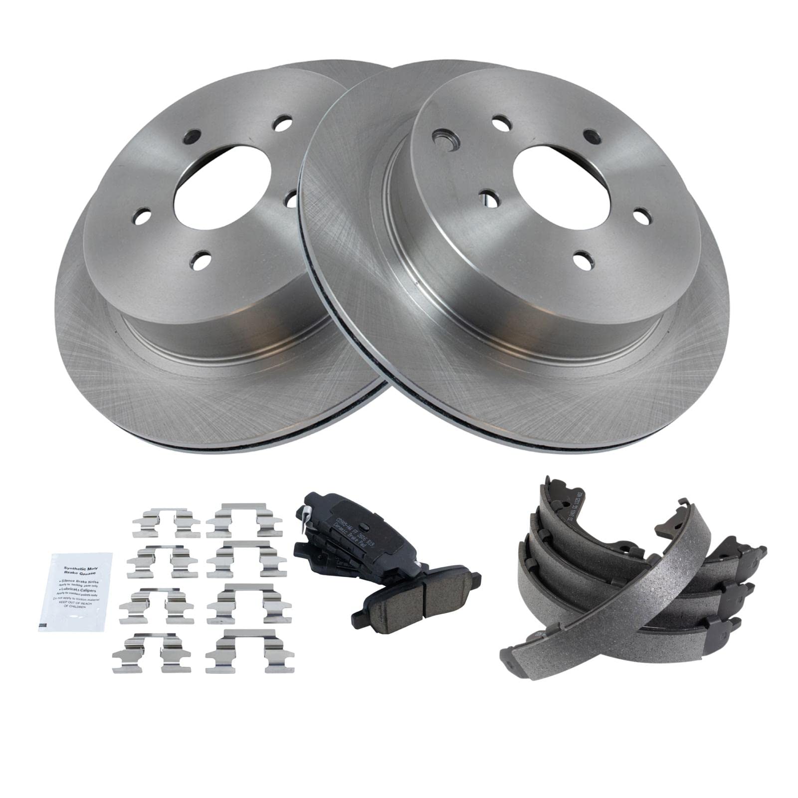 Trq Rear Brake Pad & Rotor Kit Compatible With 2009-2016 Infiniti 2003-2016 Nissan