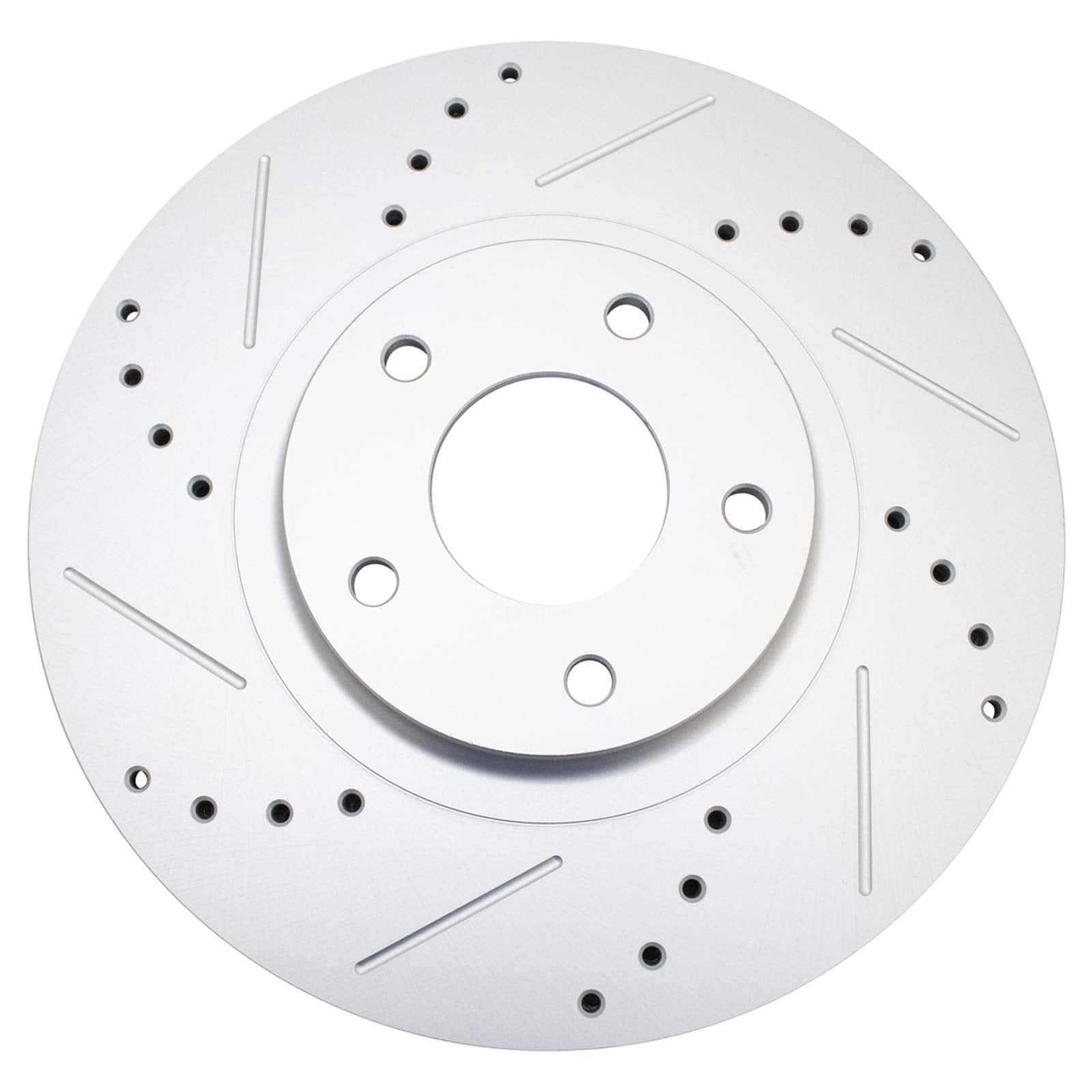 Trq Front Performance Brake Rotor Drilled Slotted Pair Set For 350Z / 370Z / Altima / Ex35 / Ex37 / Fx35 / Fx45 / G25 / G35 / G3