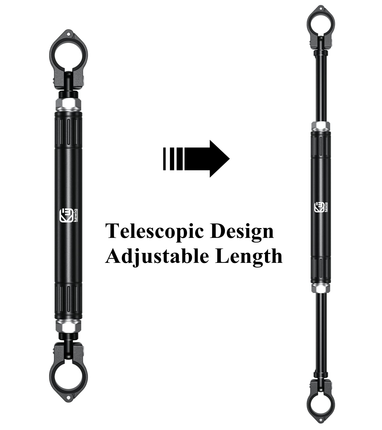 Brcovan Aluminum Alloy Cross Bar For Motorcycle, Length Adjustable Design Handlebar Extender Extension, Motorcycle Balance Bar Reinforce Lever Compatible With Handlebar 22Mm In Diameter