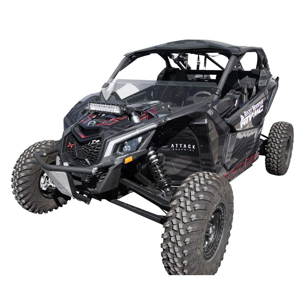 Tusk Removable Half Windshield Clear Compatible with Can-Am Maverick X3 X RS Turbo RR 72 Inch 2020-2024/Maverick X3 DS Turbo 64 Inch 2021-2025