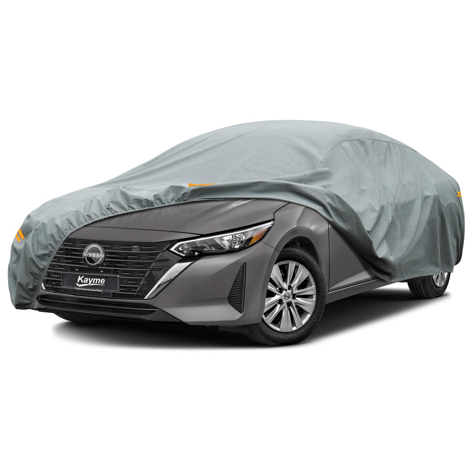 Kayme Heavy Duty Car Cover Custom Fit Nissan Sentra Waterproof All Weather For Automobiles, Full Exterior Covers Sun Rain Uv Pro