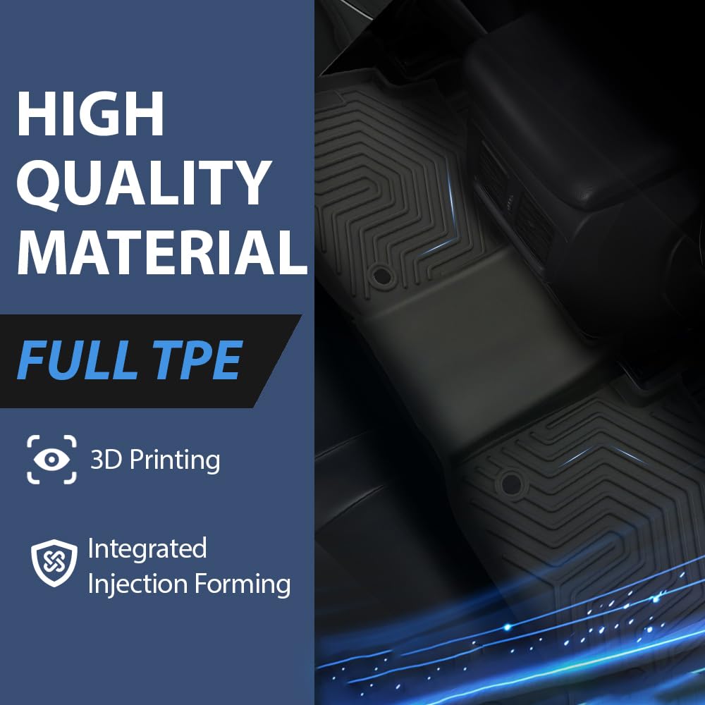 Pit66 Floor Mats Cargo Liners Compatible With Tesla Model 3 2017-2023 Sept Old Style, Not Fit 2023.Oct-2024 New Model (Heavy Dut