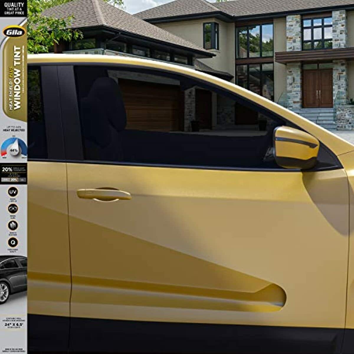 Gila Heat Shield Plus 20% Vlt Automotive Window Tint Diy Extra Heat Control Glare Control 2Ft X 6.5Ft (24In X 78In)