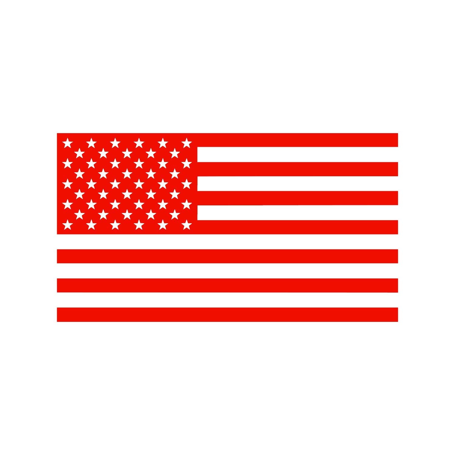 American Us Flag [Pick Color/Size] Vinyl Decal Sticker For Laptop/Car/Truck/Window/Bumper (7.5In X 4.2In, Matte Red)