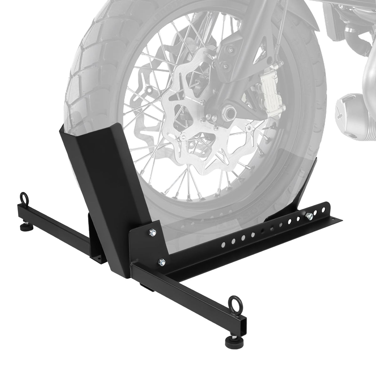 Donext Motorcycle Front Tire Chock, Adjustable Motorcycle Wheel Chock, 1500 lbs Heavy Duty Wheel Stand for 15''-30'' Wheels, Mot