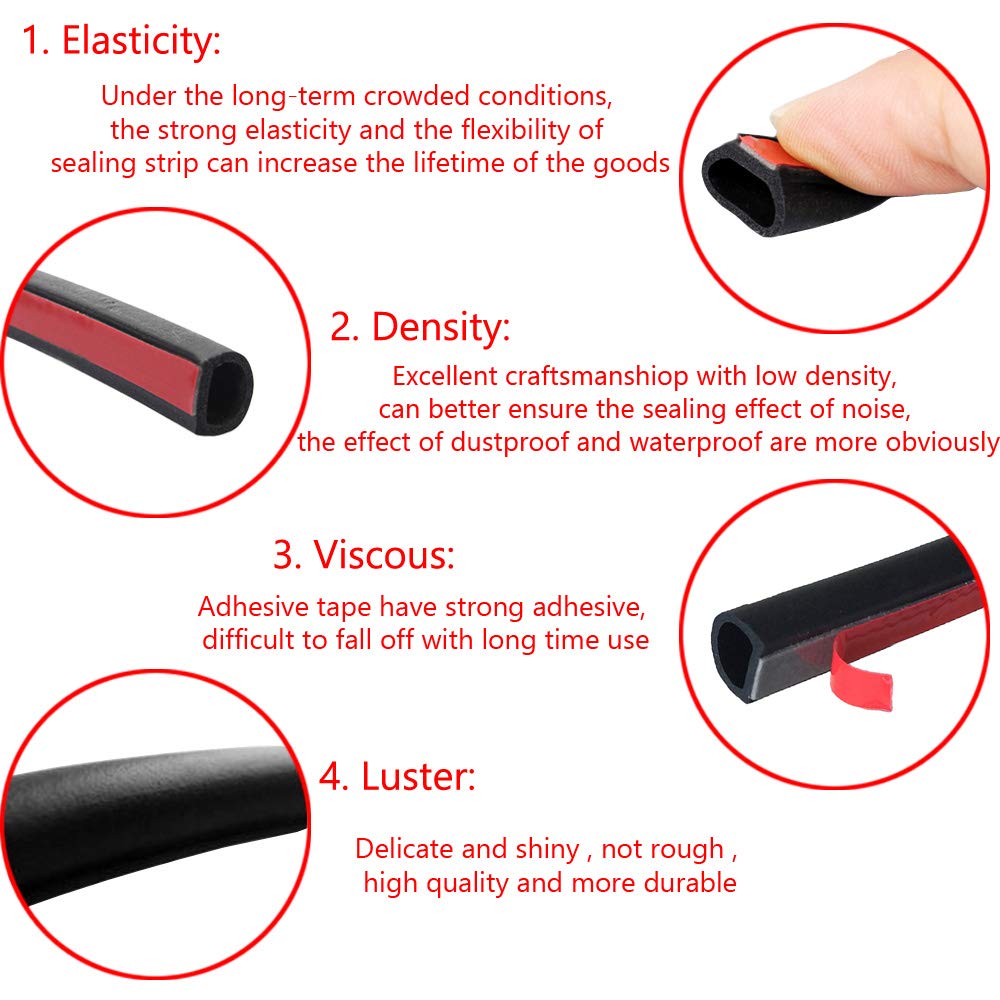Esupport Car 4Meter Rubber Seal Weather Strip Small D