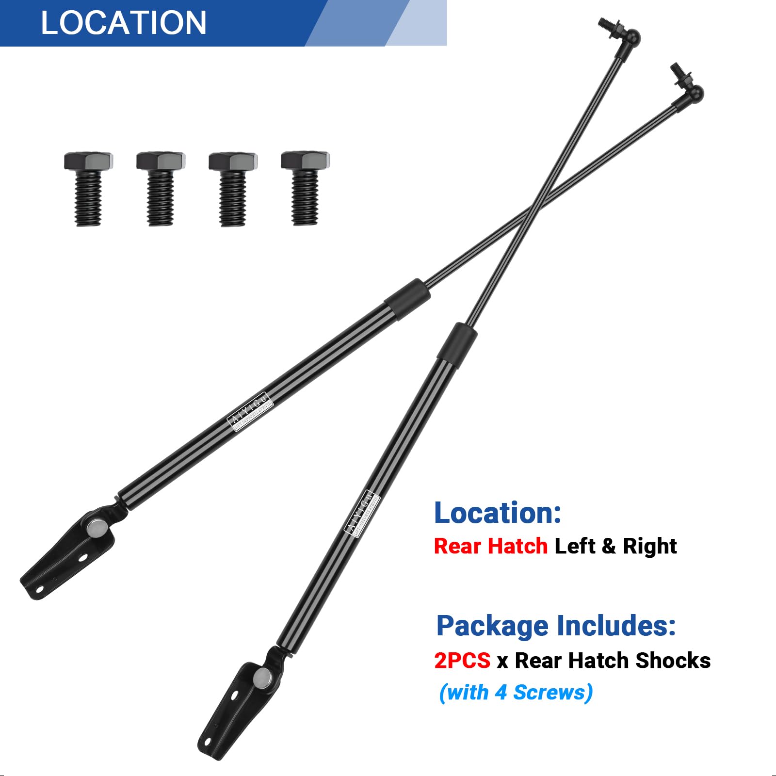 AiYiGu Rear Hatch Shocks Struts Lift Gate Supports for 2010-2014 Subaru Legacy & Outback, Model PM3074 L-R, Pack of 2 PCS
