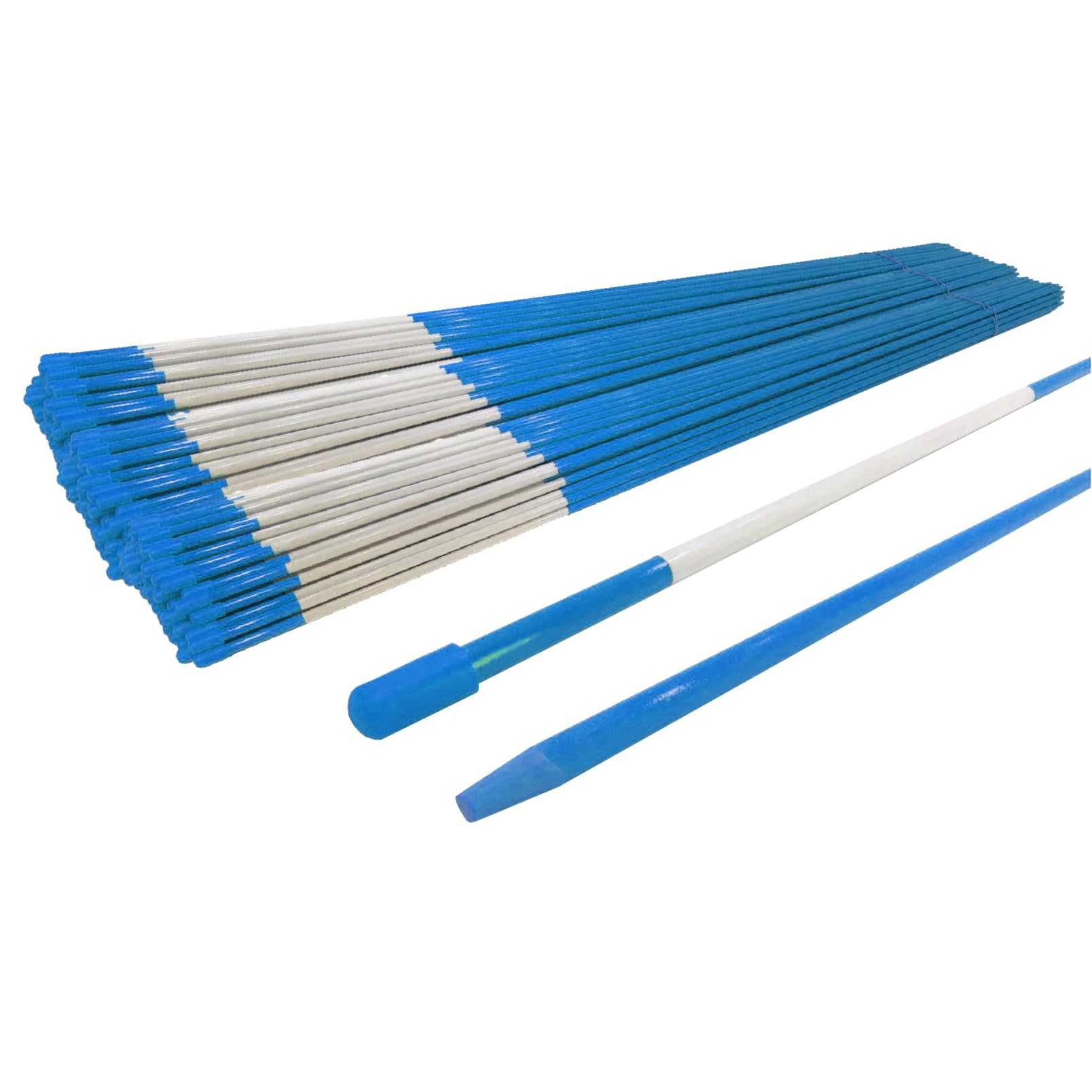 The ROP Shop (Pack of 200) (5/16 Inch) Blue 48 Inch Reflective Driveway Markers, Snow Stakes Poles for Snow Plowing Driveways, P
