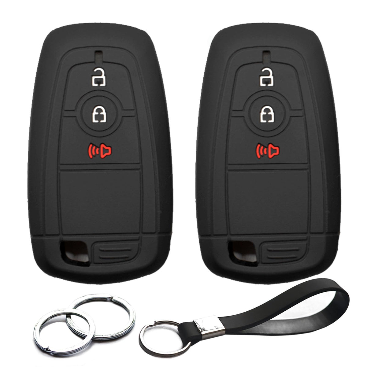 INFIPAR 2pcs Compatible with Ford Edge Explorer EcoSport F-150 F-250 F-350 F-450 F-550 Super Duty F-650 F-750 Bronco Expedition 