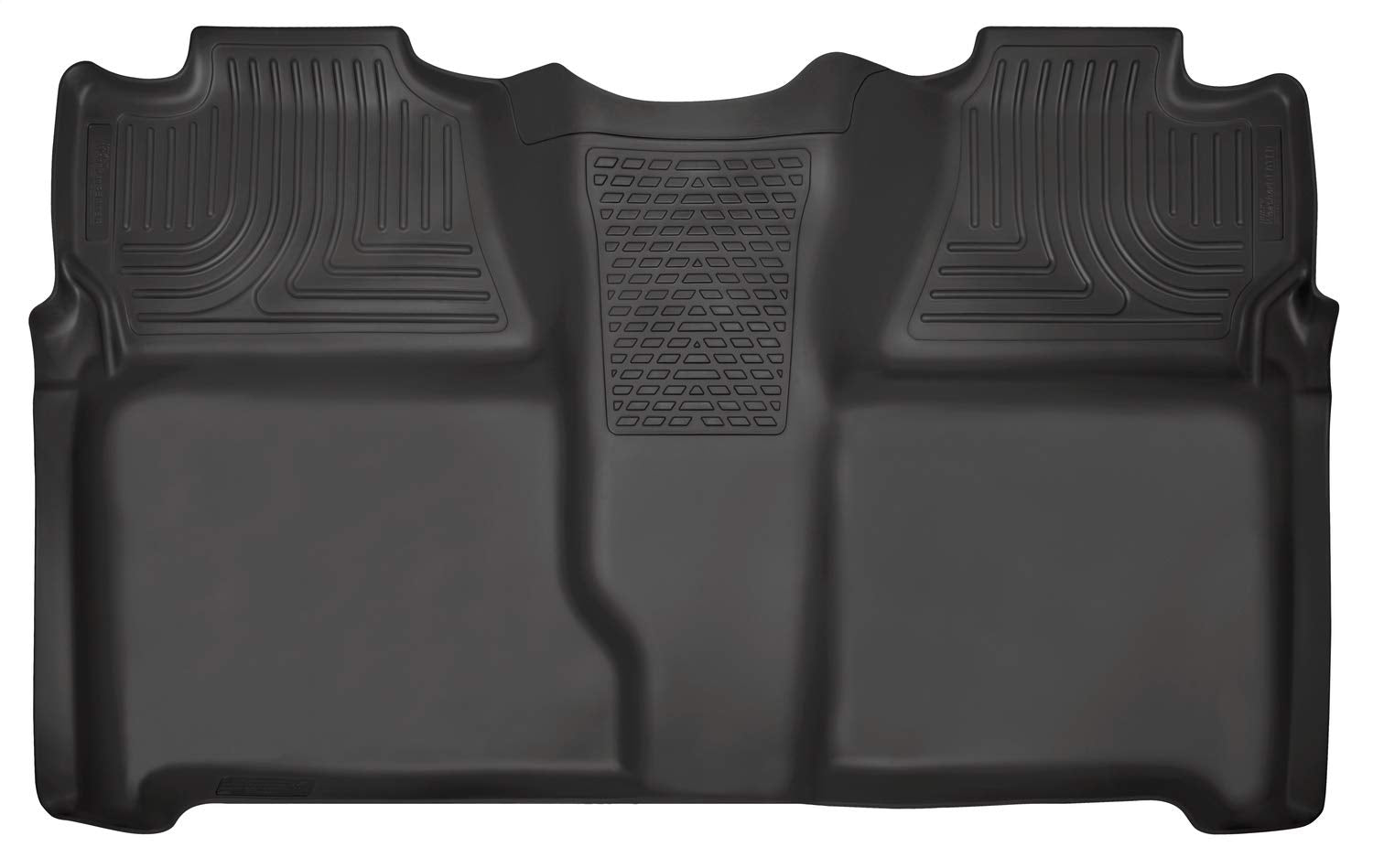 Husky Liners Weatherbeater Floor Mats | Fits 2007-2013 Chevrolet Silverado & Gmc Sierra 1500 Crew Cab; 2007-2014 Silverado & Sierra 2500/3500 Crew Cab (Full Coverage) | 2Nd Row, 1-Pc Black - 19201