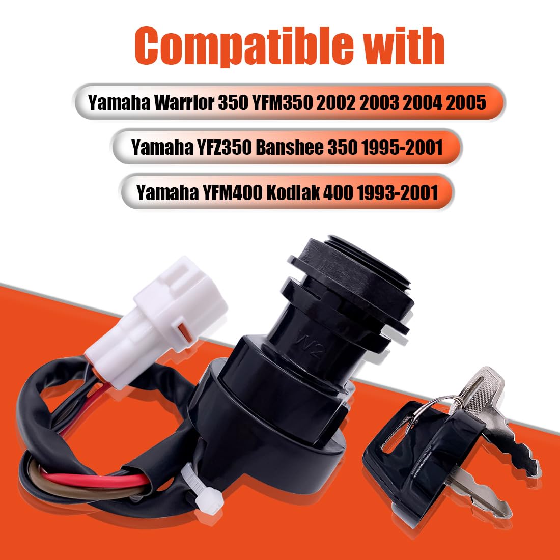Aniro Moto Ignition Switch Key Fits for Yamaha Bear Tracker 250 YFM250 YFM-250 2000 2001 Yamaha Raptor 660 YFM660 Warrior 350 YF