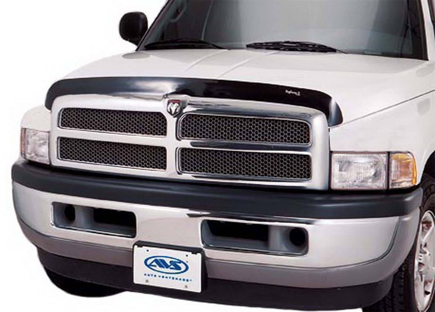 Auto Ventshade [Avs] Bugflector / Hood Shield | Fits 1994 - 2001 Dodge Ram 1500, 1994 - 2002 Ram 2500 & 3500, 1 Pc. | Dark Smoke - 23148