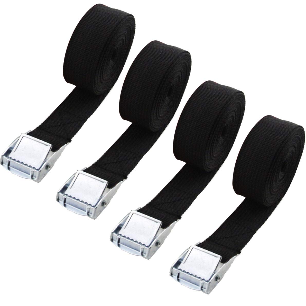 Velidy 4Pcs 1'' X 3.3Ft Lashing Straps Adjustable Kayaks Tie Down Straps For Cargo, Luggage, Motorcycles, Truck, Suv, Car Roof R