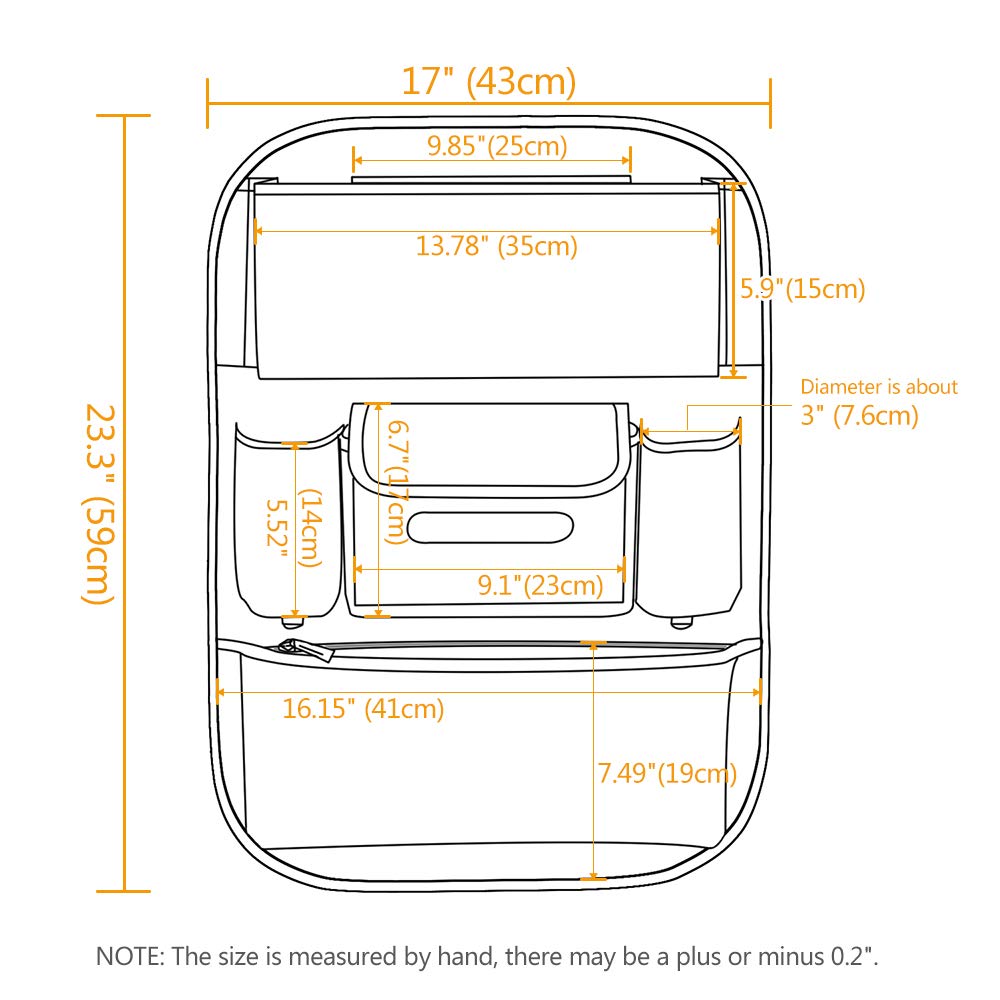 Viaviat Car Seat Organizers Waterproof Backseat Protector With Storage Pocket Large Leather Kick Mats For Kids Pets Automobile S