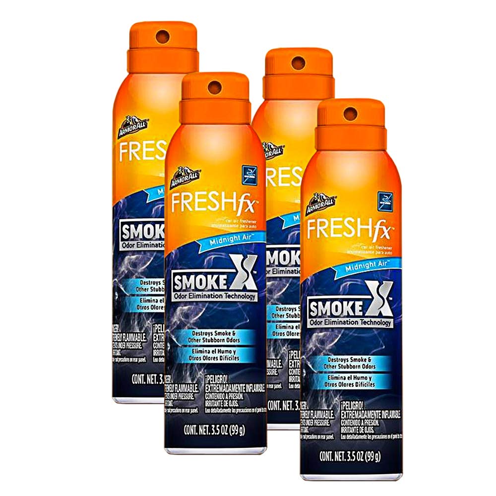 Armor All SmokeX 3.5oz Spray Smoke Odor Eliminator, Midnight Air Scent (4)