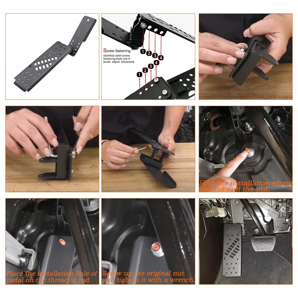 ADTOPI JL Dead Pedal, Gladiator Dead Pedal Left Side Foot Rest Kick Panel Compatible with Jeep Wrangler JL/Gladiator JT 2018 201