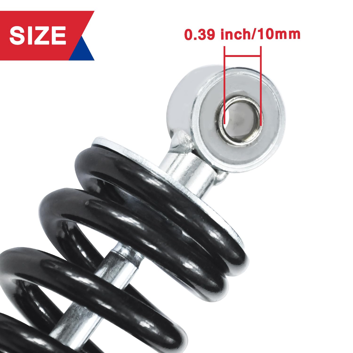 Hooup 260Mm 10.2' Adjustable Rear Shock For 50Cc 70Cc 90Cc 110Cc 125Cc Baja Motorsports Dr70 Tao Tao Db20 Kids Pit Dirt Bike Four Wheeler Quad Atv Small Motorcycle Heavy Duty Black