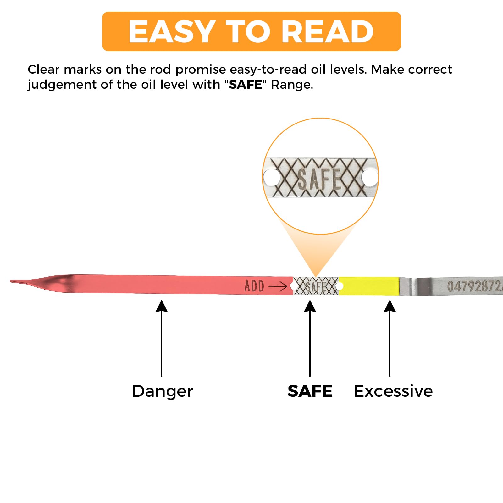 Oil Dipstick 5.7 For 2009-2021 Dodge Challenger Charger Chrysler 300 5.7L Hemi Engine Oil Level Dipstick Fluid Indicator Oil Sti