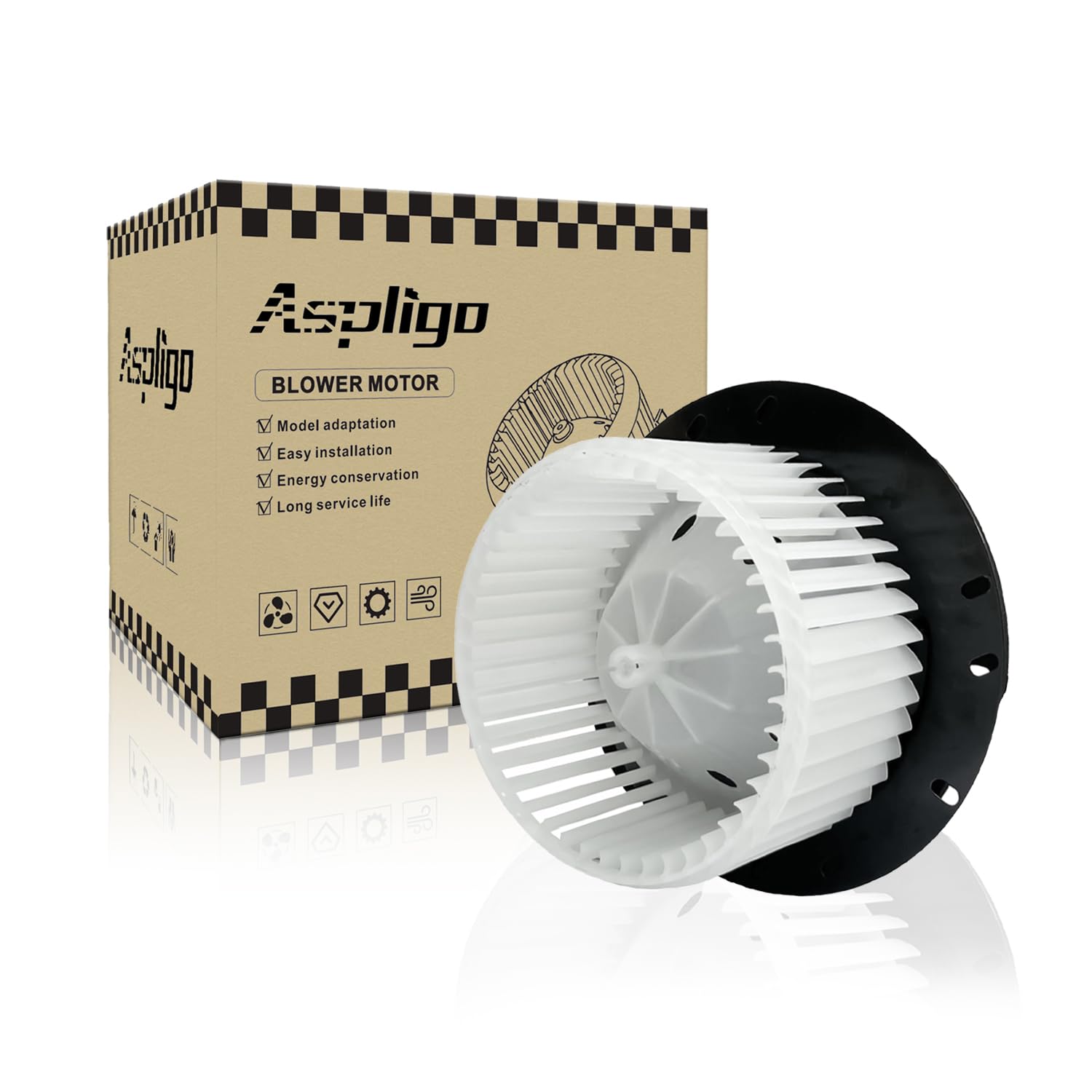 Aspligo 700022 Ac Heater Blower Motor Fan Front Fit For Ford E-150 E-150 Club Wagon E-150 Econoline E-250 E-250 Econoline E-350