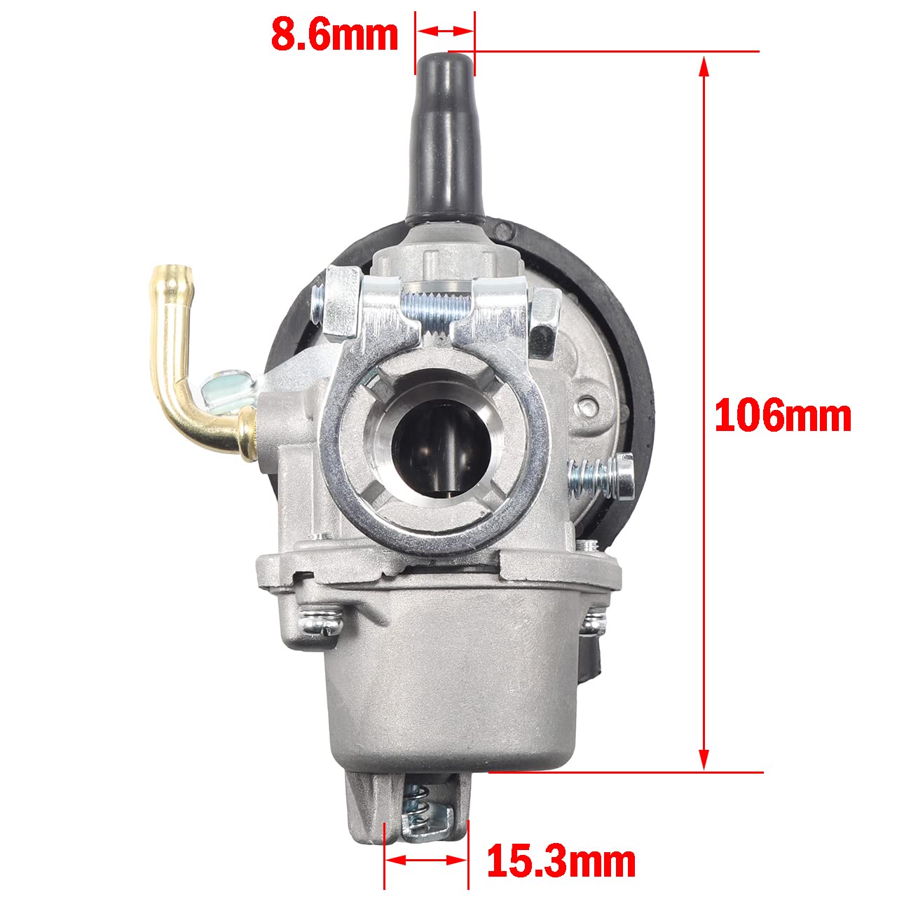 Jrl 49Cc 60Cc 66Cc 80Cc Carburetor 2 Stroke Engine Motorized Bicycle Bike Carb … (Silver)