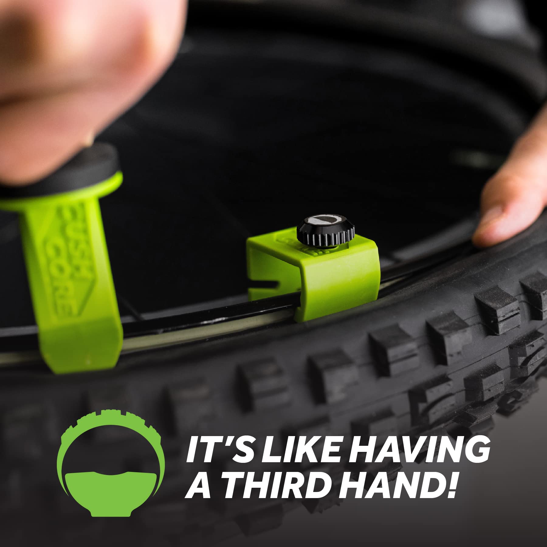 Cushcore Bead Bro - Locks Bead In Place, Rubber Bumper, Strong & Durable Plastic, Works With Any Wheel Size & Rim Width, Wheel I