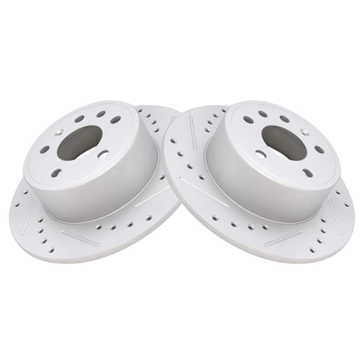 Trq Rear Performance Brake Rotor Drilled Slotted Pair Set For Saab 9-3/900 / Saturn L100 / L200 / L300 / Ls / Ls1 / Ls2 / Lw1 /