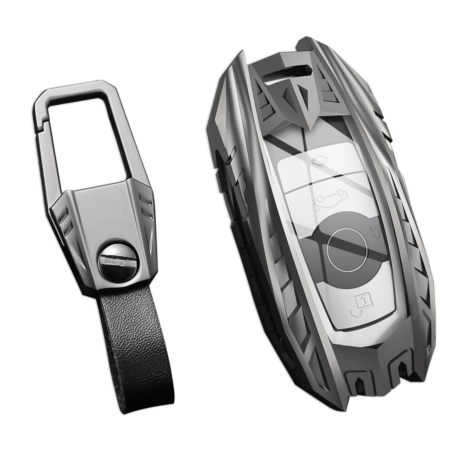 Ocezbiis For Bmw Key Fob Cover,Keychain,Zinc Alloy Protection Car Key Case For X1 X3 X4 X5 X6 1 3 4 5 6 7 Series M3 M5 M6 Gt3 Gt