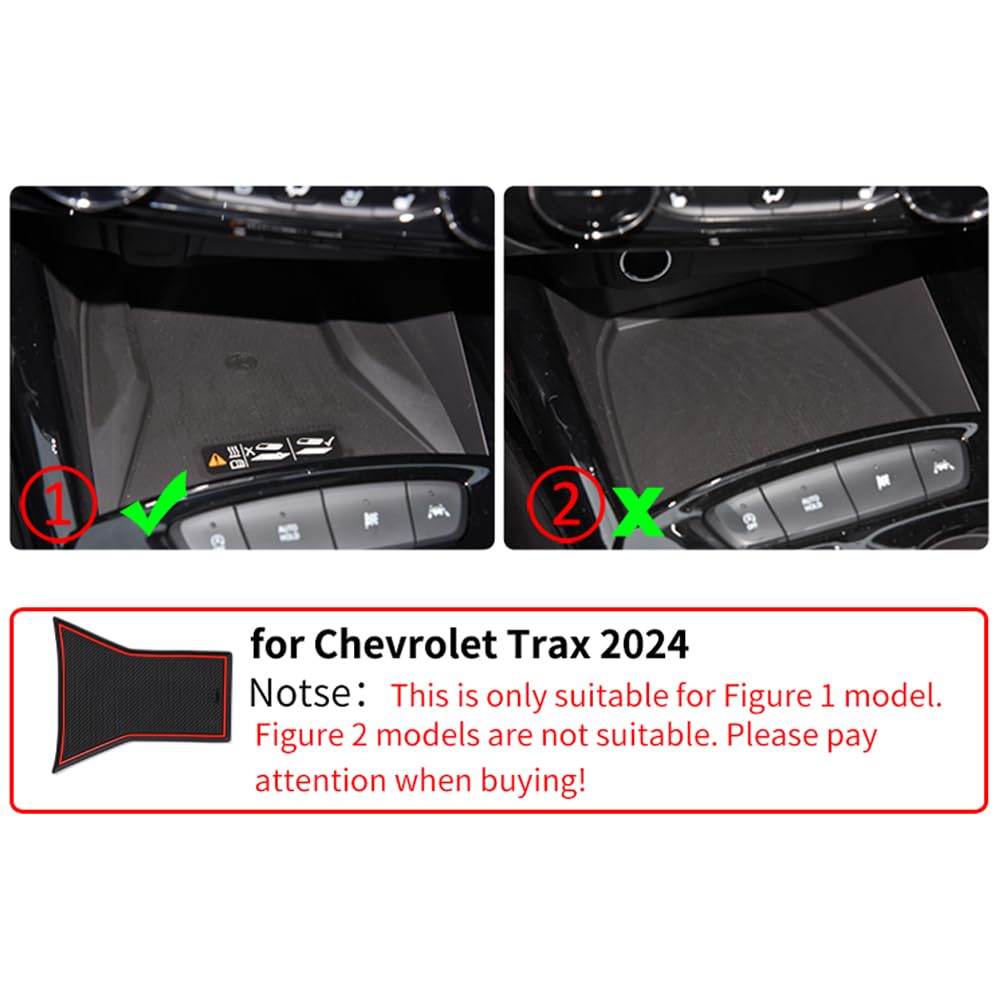 Smabee Fit For 2024 2025 Chevy Trax Door Slot Mats, Cup Holder Inserts For Chevrolet Chevy Trax 2024 2025 Accessories, Door Slot Mats Center Console Liners Trax Ls/1Rs/Lt/2Rs/Activ (Red)